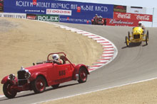 1928 Stutz, 1915 Ford and 1934 MG NE at the Monterey Historic Automobile Races 2002