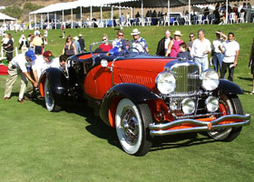 Duesenberg J Speedster being pushed