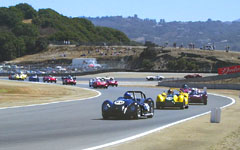 1958 Lister-Chevy, 1958 Lister-Corvette and 1960 Maserati at the Monterey Historic Automobile Races 2001